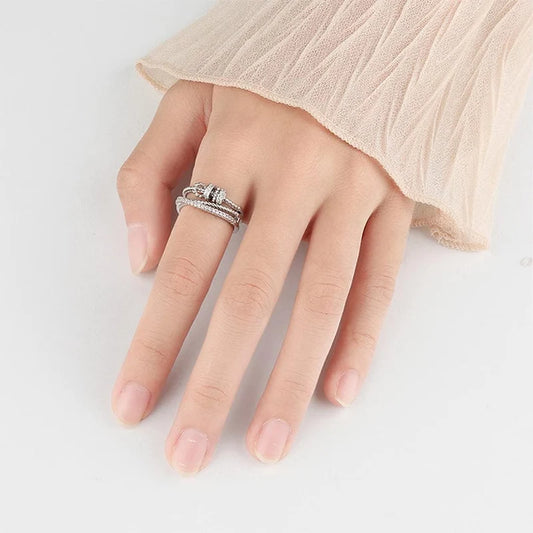 Anello Antistress Rotante Argentato